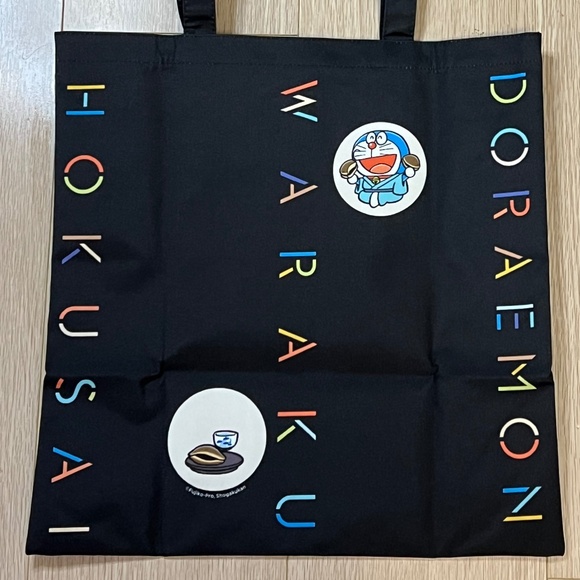 Waraku Doraemon Hokusai Ukiyoe Tote Bag - Picture 5 of 6
